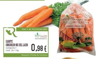 Conad Consorzio ori del lazio Carote offerta