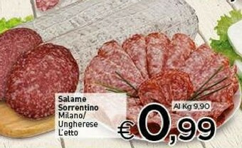 Crai Sorrentino Salame milano offerta
