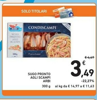 Conad Arbi Pesce surgelato offerta