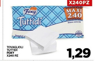 Despar Foxy Tovaglioli offerta