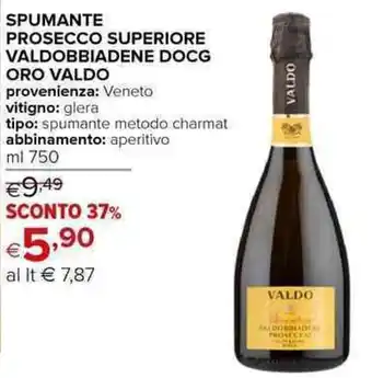 Iperal Oro Valdo Spumante Prosecco Superiore Valdobbiadene DOCG 750 ml offerta