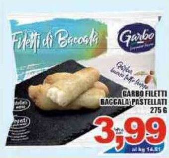 Sacoph Garbo Filetti Baccala Pastellati 275 g offerta
