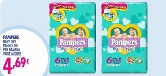 Acqua & Sapone Pampers Baby Dry Pannolini per bambini varie misure offerta