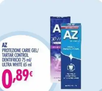Acqua & Sapone AZ Protezione Carie Gel/Tartar Control Dentifricio 75 ml/ Ultra White 65 ml offerta
