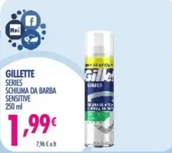 Acqua & Sapone Gillette Series Schiuma da barba sensitive 250 ml offerta