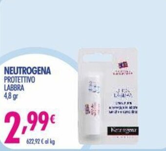 Acqua & Sapone Neutrogena Protettivo Labbra 4,8 gr offerta