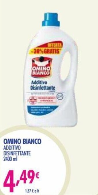 Acqua & Sapone Omino Bianco Additivo Disinfettante 2400 ml offerta