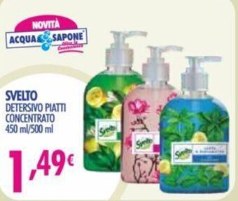 Acqua & Sapone Svelto Detersivo Piatti Concentrato 450 ml/500 ml offerta