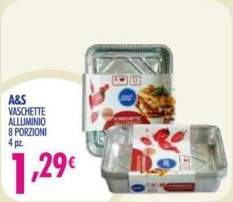 Acqua & Sapone A&S Vaschette Alluminio 8 porzioni 4 pz. offerta