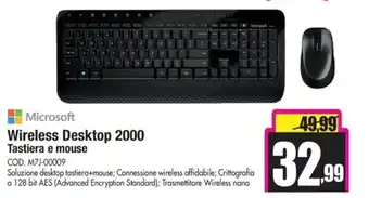 Microsoft Wireless Desktop 2000 Tastiera e mouse