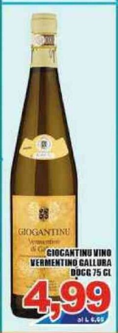 Sacoph Giocantinu Vino Vermentino Gallura DOCG 75 cl offerta
