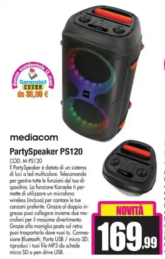 Dacia mediacom PartySpeaker PS120 offerta