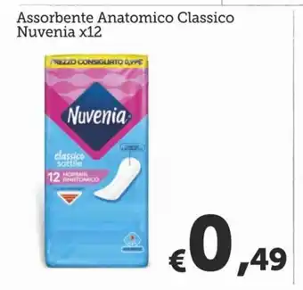 MAX Supermercati Assorbente Anatomico Classico Nuvenia x 12 offerta