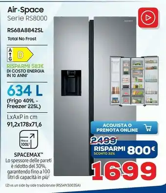 Euronics Samsung Frigoriferi offerta