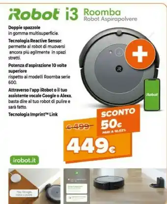 Expert Irobot I3 Roomba 600 Robot Aspirapolvere offerta