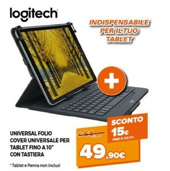 Expert Logitech Universal Folio Cover Universale Per Paria Tablet Fino A 10 Con Tastiera offerta