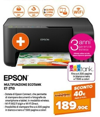 Expert Epson EcoTank ET-2710 offerta