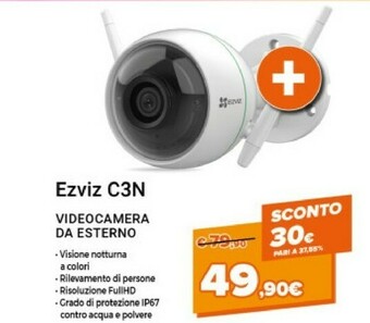 Expert Ezviz C3N Videocamera Da Esterno offerta