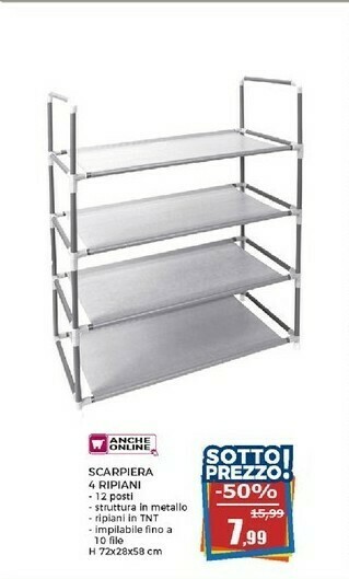 Scarpiera 4 Ripiani