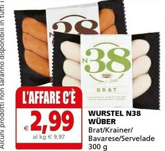 Il Gigante Wuber Wurstel N38 offerta
