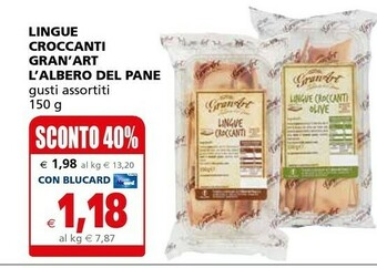 Il Gigante L'albero del pane Lingue Croccanti Gran'art offerta
