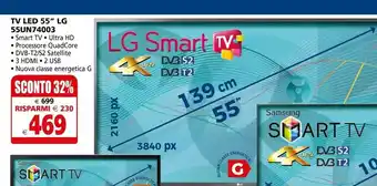 Il Gigante LG Led 55 55un74003 offerta