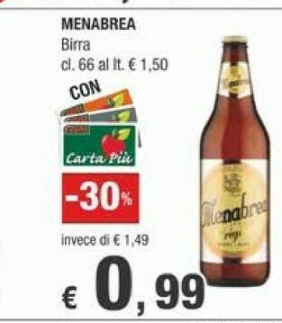 Crai Menabrea Birra offerta