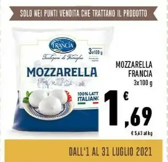 Conad Superstore Francia - Mozzarella 100 G(ml) offerta