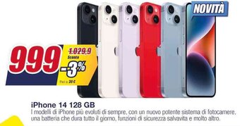 Trony iPhone 14 128 GB offerta