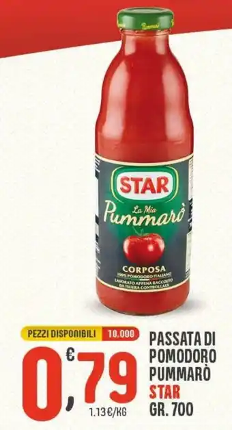 Eurospar Star Passata Di Pomodoro Pummarò gr 700 offerta