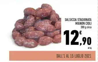 Conad Superstore Salsiccia Stagionata Mignon Cioli offerta