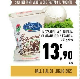 Conad Superstore Francia Mozzarella Di Bufala Campana Dop offerta