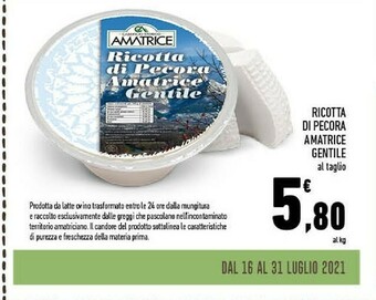 Conad Superstore Ricotta Di Pecora Amatrice Gentile offerta