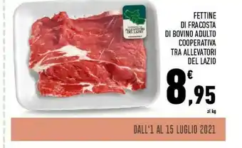 Cooperativa Tra Allevatori Del Lazio Fettine Di Fracosta Di Bovino Adulto