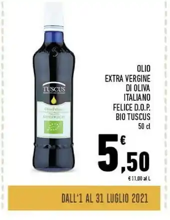 Conad Superstore Tuscus Olio Extra Vergine Di Oliva Italiano Felice Dop Bio offerta