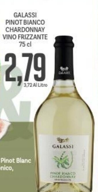 Supermercati Piccolo Galassi Pinot Bianco Chardonnay Vino Frizzante 75 cl offerta