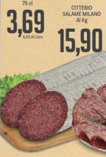 Supermercati Piccolo Citterio Salame Milano offerta