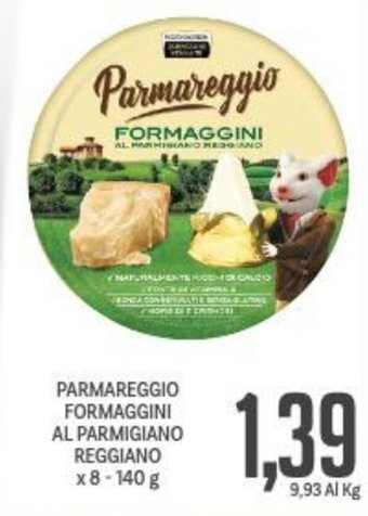 Supermercati Piccolo Parmareggio Formaggini al parmigiano reggiano x 8 - 140 g offerta