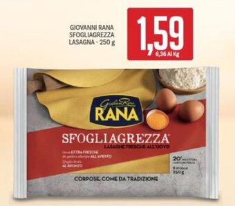 Supermercati Piccolo Giovanni Rana Sfogliagrezza Lasagna - 250 g offerta