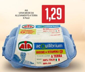 Supermercati Piccolo Aia Uova Medie da Allevamento a Terra 6 Pezzi offerta