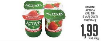 Supermercati Piccolo Danone Activia vari tipi e vari gusti 500/460 g offerta