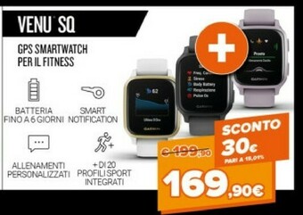 Expert Garmin Venu SQ GPS Smartwatch Per Il Fitness offerta