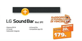 Expert LG SP2.CEUSLLK Altoparlante Soundbar Grigio 2.1 Canali 100 W offerta