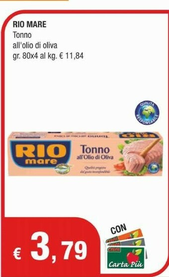 Crai Rio Mare Tonno Rio mare offerta