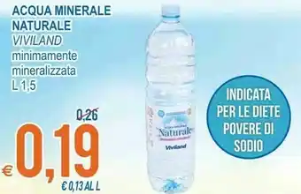MD Discount Viviland Acqua Minerale Naturale Minimamente Mineralizzata offerta