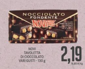 Supermercati Piccolo Novi Tavoletta di Cioccolato vari gusti 130 g offerta