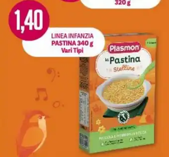 Supermercati Piccolo Plasmon Linea Infanzia Pastina 340 g Vari Tipi offerta