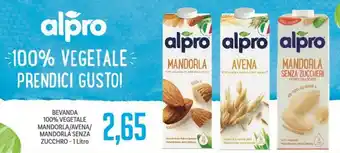 Supermercati Piccolo Alpro Bevanda 100% Vegetale Mandorla/Avena/Mandorla senza zucchero - 1 litro offerta