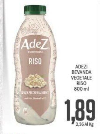 Supermercati Piccolo Adez Bevanda Vegetale riso 800 ml offerta