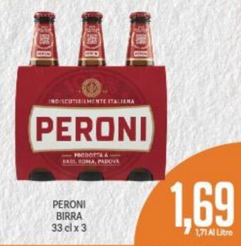Supermercati Piccolo Peroni Birra 33 cl x 3 offerta